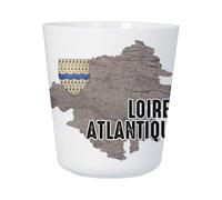 Tasse Plastique Incassable Enfant et Adulte - Loire Atlantique 44 Département Nantes Carte Ancienne Rare - Mug Polymère Résistante aux Chocs - Idéal Maison, École, Camping et Pique-Nique - Imprimé en