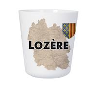 Tasse Plastique Incassable Enfant et Adulte - Lozère 48 Département Mende Carte Ancienne Rare - Mug Polymère Résistante aux Chocs - Idéal Maison, École, Camping et Pique-Nique - Imprimé en France