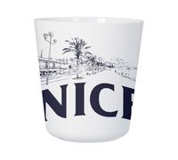 Tasse Plastique Incassable Enfant et Adulte - Nice Minimalist Ville France Sud Soleil - Mug Polymère Résistante aux Chocs - Idéal Maison, École, Camping et Pique-Nique - Imprimé en France