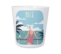 Tasse Plastique Incassable Enfant et Adulte - Nice Promenade des Anglais Mer Soleil Voyage - Mug Polymère Résistante aux Chocs - Idéal Maison, École, Camping et Pique-Nique - Imprimé en France