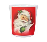 Tasse Plastique Incassable Enfant et Adulte - Pere Noel Clin D'Oeil Vintage Retro Santa Claus 50's - Mug Polymère Résistante aux Chocs - Idéal Maison, École, Camping et Pique-Nique - Imprimé en France