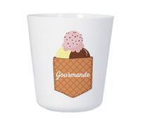 Tasse Plastique Incassable Enfant et Adulte - Poche Surprise Gourmande Glace Illustration Dessert - Mug Polymère Résistante aux Chocs - Idéal Maison, École, Camping et Pique-Nique - Imprimé en France