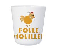 Tasse Plastique Incassable Enfant et Adulte - Poule Mouillée Animaux Humour Expression - Mug Polymère Résistante aux Chocs - Idéal Maison, École, Camping et Pique-Nique - Imprimé en France