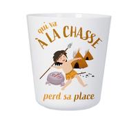Tasse Plastique Incassable Enfant et Adulte - Qui va à la Chasse perd sa Place Expression Enfant - Mug Polymère Résistante aux Chocs - Idéal Maison, École, Camping et Pique-Nique - Imprimé en France