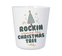 Tasse Plastique Incassable Enfant et Adulte - Rockin Around the Christmas Noel Hiver Cadeau Père Noel - Mug Polymère Résistante aux Chocs - Idéal Maison, École, Camping et Pique-Nique - Imprimé en