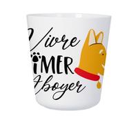 Tasse Plastique Incassable Enfant et Adulte - Vivre Aimer Aboyer Chien Animaux de Compagnie - Mug Polymère Résistante aux Chocs - Idéal Maison, École, Camping et Pique-Nique - Imprimé en France