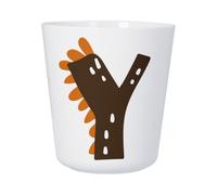 Tasse Plastique Incassable Enfant et Adulte - Y Younes Yasmina Lettre Prénom Dinosaure Dessin Enfant - Mug Polymère Résistante aux Chocs - Idéal Maison, École, Camping et Pique-Nique - Imprimé en