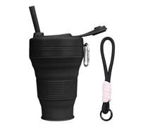 Tasse Pliable 1 Pièce, Lanière De Bouteille D'Eau 1 Pièce, Tasse De Voyage Pliable, Tasse De Camping Portable, Tasse Pliable Avec Couvercle