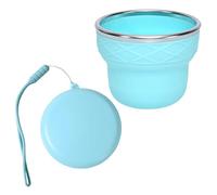 Tasse pliable avec couvercle | Tasse de poche de 200 ml - Tasse de camping avec bord en acier inoxydable - pour femmes, voyageurs, touristes, campeurs, randonneurs, pêcheurs, randonnée, pêche, voyage