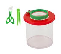 Tasse portable d'étude de la nature avec espace de visualisation transparent et couvercle de vue, ensemble d'apprentissage compact pour les trouvailles de cour, les vérifications des roches et le