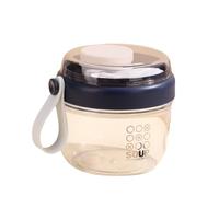 Tasse portative du petit déjeuner 650ml, bol tenu dans la main de yaourt, tasse de bento de salade de preuve de fuite avec la cuillère