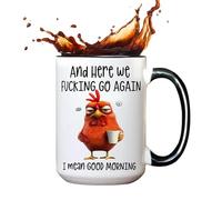 Tasse Poulet,325ml Tasse Boisson Coq En Colère Avec Anse | Vaisselle Céramique Amusante Pour Lait Thé Café Cuisine Café Femmes Hommes