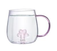 Tasse pour animaux - Tasse en verre borosilicate de 380 ml, tasse à café transparente | tasse à café résistante à la chaleur, tasse à café portable pour boissons chaudes et froides, voyages, vie