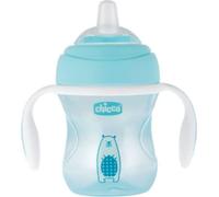 Tasse pour bébé garçon Chicco, 200 ml, Tétine souple 4 mois et +