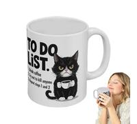 Tasse pour chat, tasse à thé en céramique amusante | Récipient réutilisable avec isolation thermique, récipient décoratif pour la famille, les amis et les amoureux des animaux de compagnie