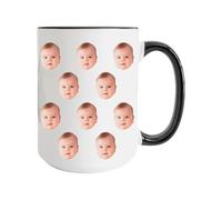 Tasse pour la fête des pères - Tasse à café personnalisée avec votre photo, visage de bébé ou bosse de poing, pour papa, papa, papa, grand-père pour la fête des pères, un anniversaire ou Noël (FM 03