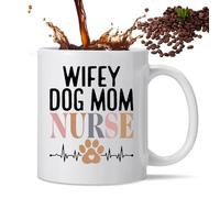Tasse pour maman - Tasse à café à motif de lettre anglaise sur le thème des infirmières, 350 ml, tasse à café pour femme, grand-mère, épouse, dame, cadeau d'anniversaire, jolie tasse en céramique pour