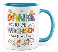 Tasse pour parents avec inscription en allemand - Cadeau Merci de nous avoir aidés à grandir ! - Tasse à café 330 ml en céramique - Tasse à café pour enfants, famille, maman, papa