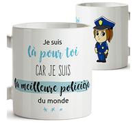 Tasse pour Une Policière - Je suis là pour toi Car Je suis Le Meilleur Policier du Monde - Mug/Tasse pour Les métiers/Professions. Cadeaux pour Les policiers