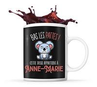 Tasse prénom Anne-Marie Bas les pattes Koala | Mug Prénom pour femme | Collection Animaux grognon mais mignon