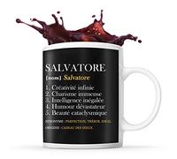 Tasse prénom Salvatore Définition Perfection | Mug Prénom humour idéal pour cadeau original et drôle