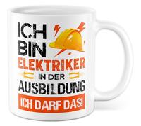 Tasse professionnelle avec inscription en allemand « Geschenk Ausbildung Ich bin der Ausbildung » - Ich darf das! - Tasse à café 330 ml en céramique - Inscription amusante Azubi - Pour la formation