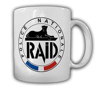 Tasse RAID Police Nationale Recherche Assistance Intervention Dissausion France Police Forces Spéciales Insigne Tasse #21350