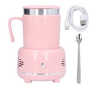 Tasse réfrigérante et chauffante, Refroidisseur et Chauffe-Tasse électrique à Double Mode, Refroidissement et Chauffage Rapides avec Corps en Aluminium pour Tasse à café, canette (Rose)