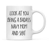 Tasse Regarde-toi, une maman de marin badass ! Mug CollèGue Lot de 2-330ml | Robuste Tasses Réutilisable Mugs Future MariéE Amie
