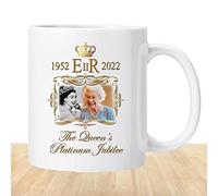 Tasse Reine Elizabeth en deuil | 1952-2022 Tasse commémorative Platinum Queen Elizabeth II, Reine Elizabeth II nouveauté tasse commémorative de la reine Elizabeth