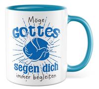 Tasse religion avec inscription en allemand - Cadeau que la bénédiction de Dieu vous accompagne toujours - Tasse à café 330 ml en céramique - Christ Christ Dieu religieux Église Famille Tasse à café