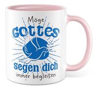 Tasse religion avec inscription en allemand - Cadeau que la bénédiction de Dieu vous accompagne toujours - Tasse à café 330 ml en céramique - Christ Christ Dieu religieux Église Famille Tasse à café