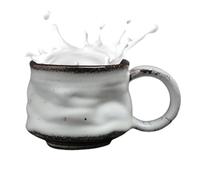 Tasse rétro en céramique, tasse à café vintage, tasse à thé décorative de style rustique avec poignée pour boissons chaudes et froides, maison, café, travail, 13 x 8 x 7 cm, 1 pièce