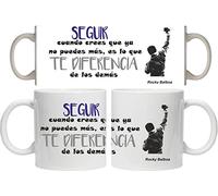 Tasse Rocky Suivez vous Différence 325 ml | Céramique Premium | Double face avec phrase motivante « Suivre quand tu crois que tu ne peux plus » | Cadeau inspirant pour les fans de cinéma