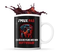 Tasse Rottweiler j'ai déjà des plans | Mug Café Thé Idée Cadeau humour mignon pour propriétaire de chien