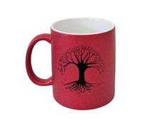 Tasse rouge en céramique Arbre de Vie par Cbkreation
