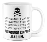 Tasse sarcasme avec inscription en allemand - Cadeau Je ne me regrette pas tout le monde. - Tasse à café 330 ml en céramique - Humour Blague Ironie Drôle Bureau Travail Tasse à café