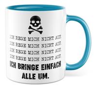 Tasse sarcasme avec inscription en allemand - Cadeau Je ne me regrette pas tout le monde. - Tasse à café 330 ml en céramique - Humour Blague Ironie Drôle Bureau Travail Tasse à café