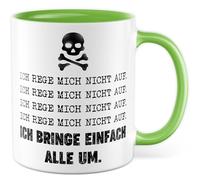 Tasse sarcasme avec inscription en allemand - Cadeau Je ne me regrette pas tout le monde. - Tasse à café 330 ml en céramique - Humour Blague Ironie Drôle Bureau Travail Tasse à café