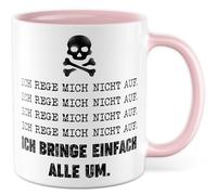 Tasse sarcasme avec inscription en allemand - Cadeau Je ne me regrette pas tout le monde. - Tasse à café 330 ml en céramique - Humour Blague Ironie Drôle Bureau Travail Tasse à café