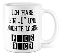 Tasse sarcasme cadeau « I » et veux résoudre : f ck d ch, tasse à café ironie sombre, humour noir, bureau, équipe, collègue, idée cadeau pour ami, collègue, inscription amusante