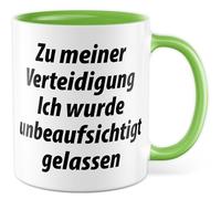 Tasse Sarcasme Cadeau pour ma défense J'ai été laissé sans surveillance, tasse à café Meme Humour Drôle collègue Travail Idée cadeau Bureau Travail Tasse Petit ami Petite amie Tasse à café
