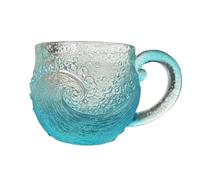 Tasse Sea Glass Wave - 350 ml - Tasse à thé et eau avec anse - Thème de plage - Convient pour restaurants, bureaux, thé et vin - Version en résine ou en verre (résine)