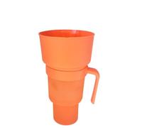 Tasse Seau à Pop-Corn - Gobelet Boisson Paille, Support Collation Résistant à la Chaleur | Conteneur Portable 2en1 de Stockage Alimentaire et Boissons pour Voyage Parc Cinéma Maison Théâtre Stade