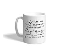 Tasse Si j'écoute attentivement, je peux entendre le Mug Saint-Valentin | Lot de 2-330ml Réutilisable Tasses A Cafe Robuste Mugs Filles Maison