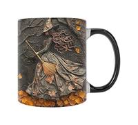 Tasse sorcière | Tasse à café | Tasse de voyage d'Halloween | Tasses à en céramique pour Halloween, tasse de voyage élégante pour Halloween, 350 ml pour homme et femme