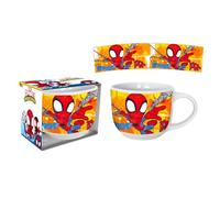 Tasse Spidey large en céramique avec poignée pour filles, tasse pour petit déjeuner 380 ml, idée cadeau, 3 ans