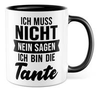 Tasse Tante Cadeau Je ne dois pas dire non je suis la tante, tasse à café famille nièce neveu bureau équipe de travail, idée cadeau collègue femme tasse à café
