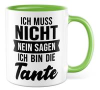 Tasse Tante Cadeau Je ne dois pas dire non je suis la tante, tasse à café famille nièce neveu bureau équipe de travail, idée cadeau collègue femme tasse à café