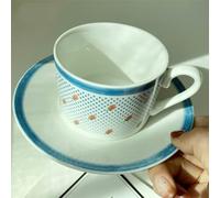 Tasse Tasses Rétro Fleur Blanche Tasse à Café en Céramique Soucoupe Ensemble Petit Déjeuner Boire Tasse À Thé Cuisine Tasse Vintage Tasses Décoratives Tasse à Café (Color : Brass)